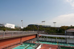 神戸総合運動公園のユニバー記念競技場遠望の画像