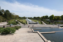 須磨離宮公園の噴水前庭園南向きの画像